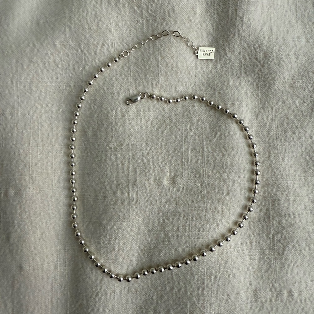 Elegant Silver Bead Necklace